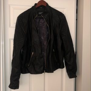 Guess Black Fake Leather Jacket